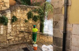 Limpieza de grafitis en Cuenca.