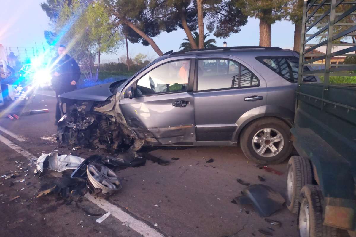 Imagen de unos de los vehículos implicados en el siniestro
