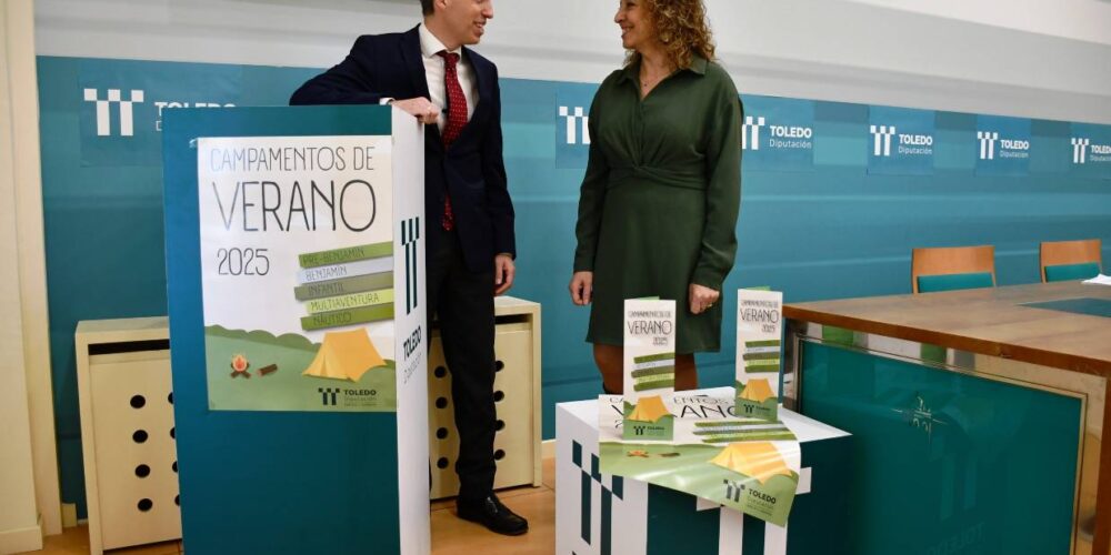 Daniel Arias y Concepción Magán presentaron el programa de campamentos de verano a cargo de la Diputación de Toledo.