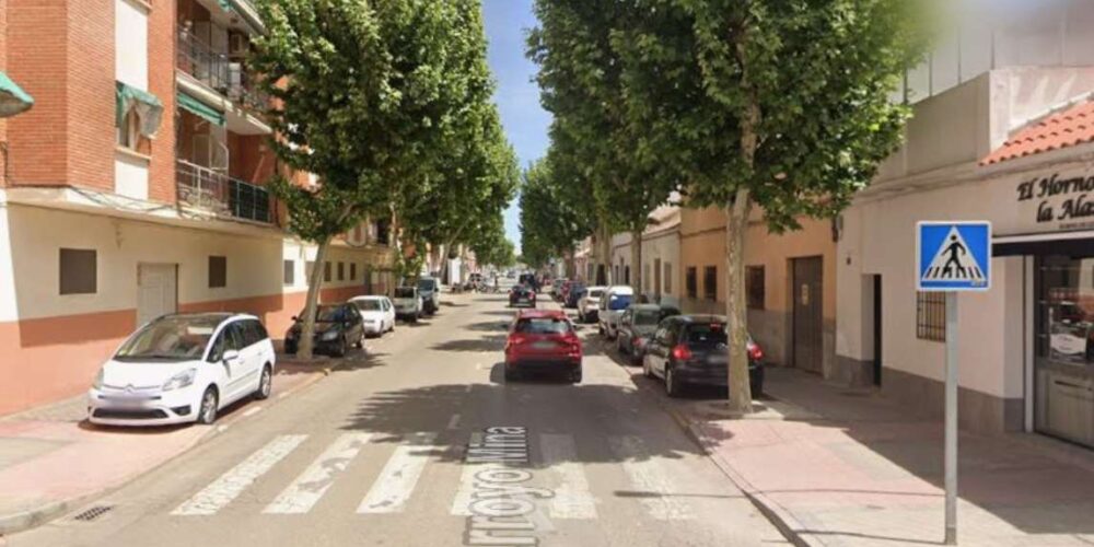 Calle Arroyo Mina, de Alcázar, donde hubo una pelea en una vivienda que acabó en la que hubo dos heridos.