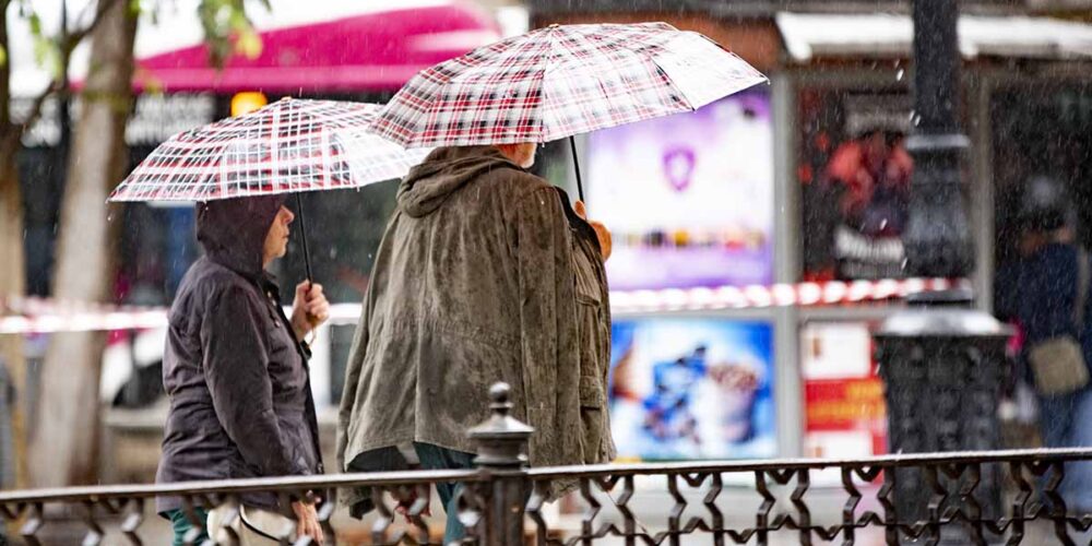 Una escena de lluvia en Toledo. Foto: ENCLM / Rebeca Arango
