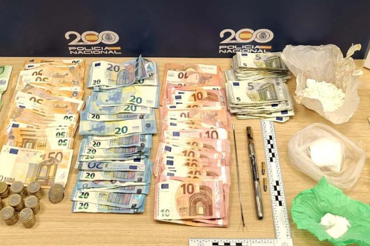 Droga y dinero incautado por la Policía Nacional