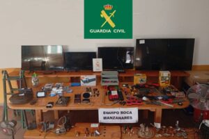 Efectos sustraídos y recuperados por la Guardia Civil