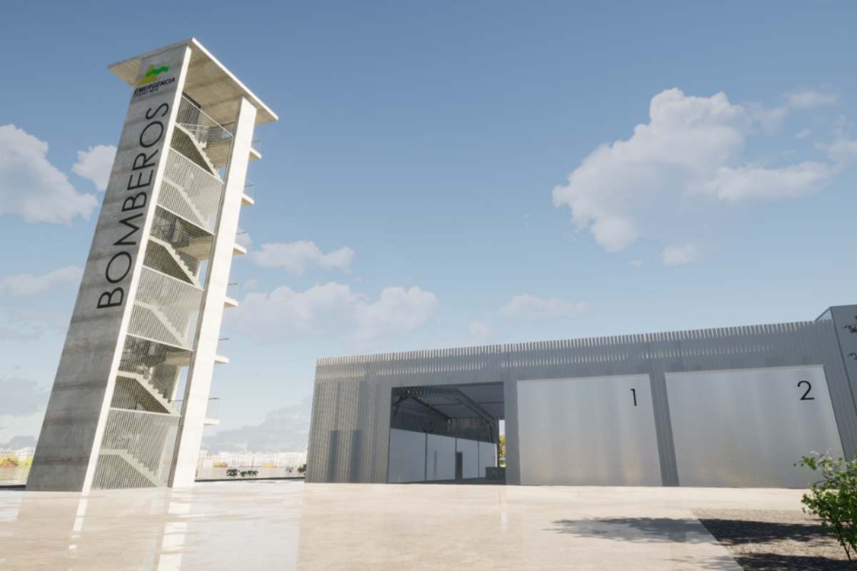 Imagen del proyecto del futuro parque de bomberos de Ciudad Real