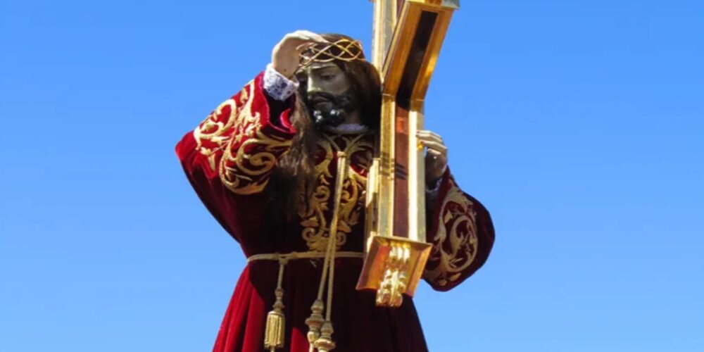 Nuestro Padre Jesús Nazareno de Tobarra en el momento de la Bendición. Foto: Federación de Hermandades y Cofradías de Tobarra