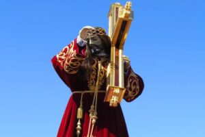 Nuestro Padre Jesús Nazareno de Tobarra en el momento de la Bendición. Foto: Federación de Hermandades y Cofradías de Tobarra