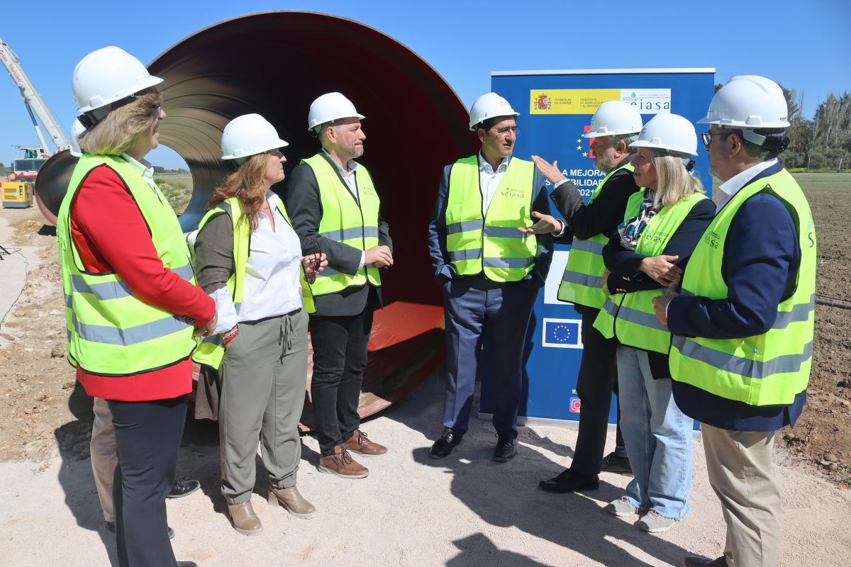 Visita a las obras de transformación del sistema de regadío del embalse de Peñarroya