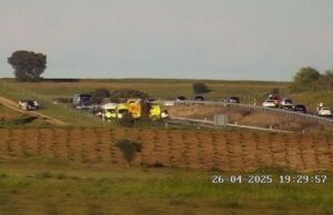Imagen del accidente en la A-5 de las cámaras de la DGT.