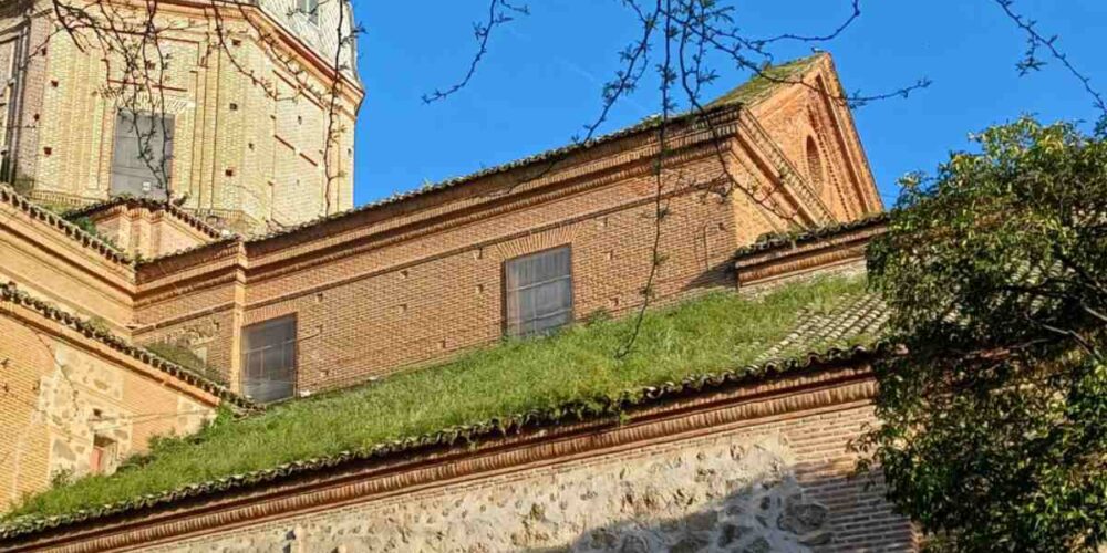 Foto del estado de la cubierta de la basílica del Prado de Talavera. Foto: PSOE Talavera