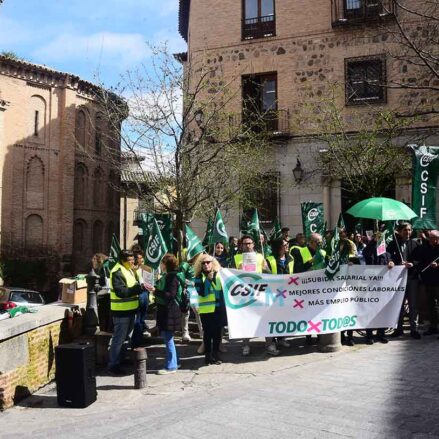 Concentración de CSIF en Toledo. Foto: Rebeca Arango.