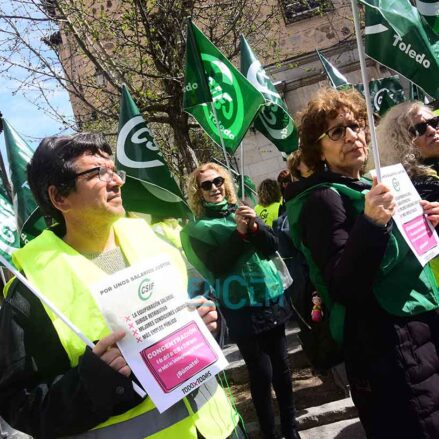 Concentración de CSIF en Toledo. Foto: Rebeca Arango.