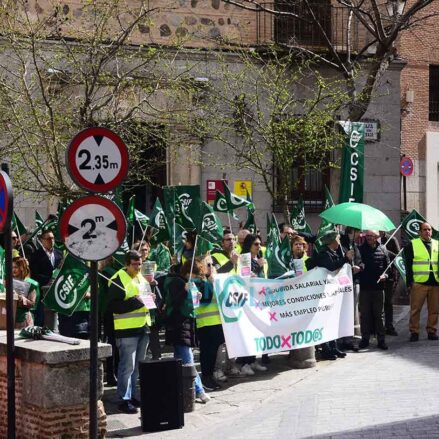 Concentración de CSIF en Toledo. Foto: Rebeca Arango.