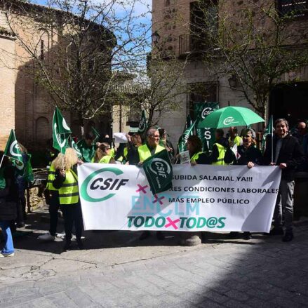 Concentración de CSIF en Toledo. Foto: Rebeca Arango.