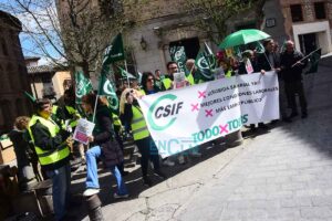 Concentración de CSIF en Toledo. Foto: Rebeca Arango.