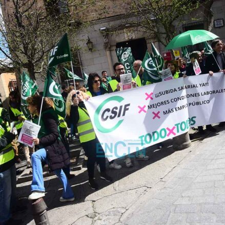 Concentración de CSIF en Toledo. Foto: Rebeca Arango.