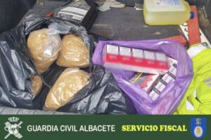 Tabaco intervenido a un vecino de Hellín (Albacete). Foto: Guardia Civil Albacete
