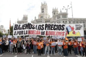 Foto de archivo de una manifestación por el derecho a la vivienda. Foto: Sindicato de Inquilinas e Inquilinos de Madrid