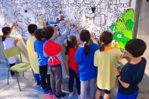 Mural de Toni Reollo en el colegio Europa de Toledo. Foto: Toni Reollo