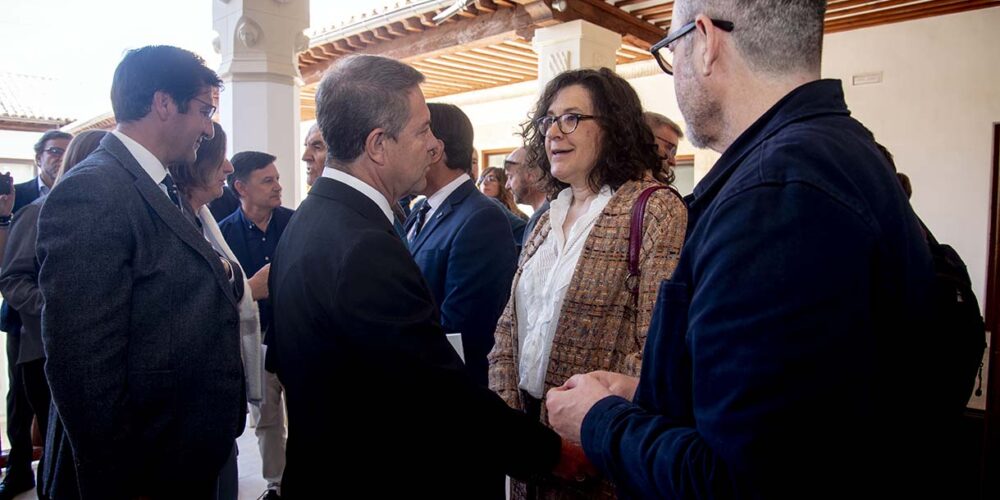 Page este martes en el Palacio de Fuensalida (Toledo) con De la Rosa y Alcónez. Foto: ENCLM/Rebeca Arango
