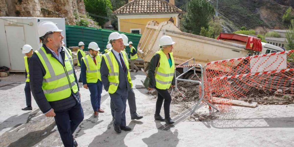 Visita a las obras de los remontes del casco histórico de Cuenca.