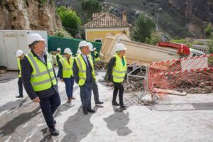 Visita a las obras de los remontes del casco histórico de Cuenca.
