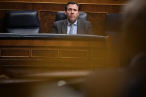 Óscar Puente, en una sesión reciente en el Congreso. Foto: EP.