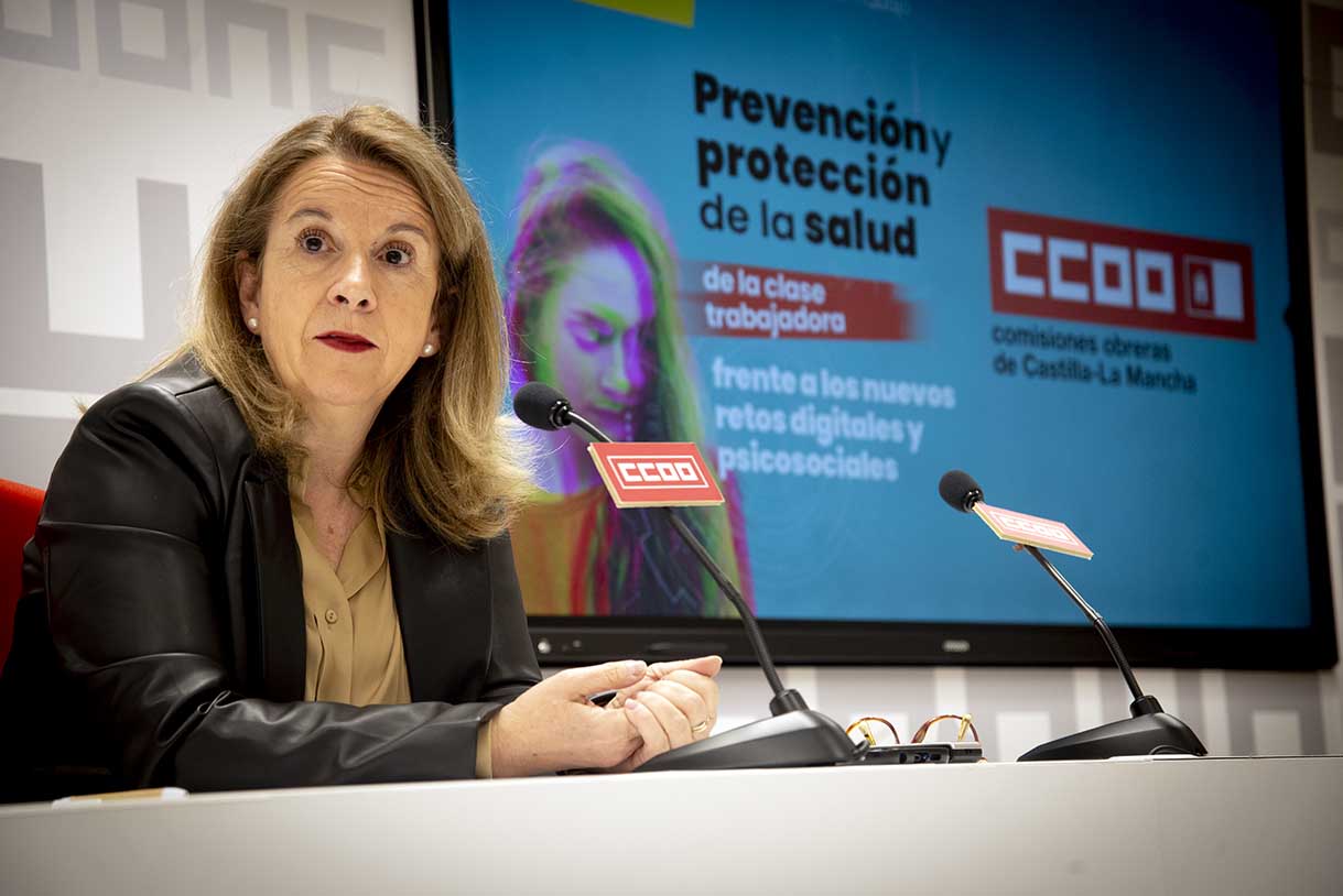 Raquel Payo, secretaria de Diálogo Social, Institucional y Salud Laboral de CCOO CLM, Foto: Rebeca Arango.