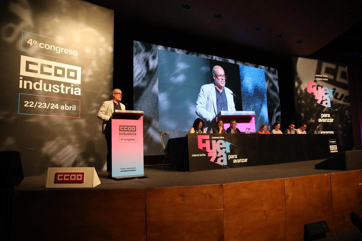 Sordo, en Toledo durante el Congreso de CCOO Industria. Foto: EP.