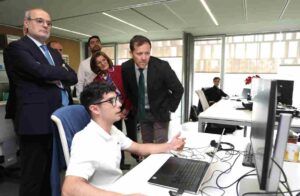 Visita de Velázquez al vivero de empresas de la Cámara de Comercio de Toledo.