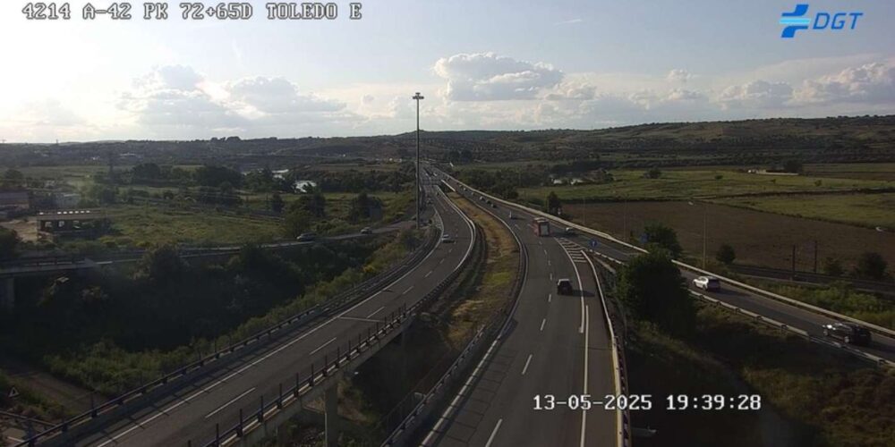 Obras en la A-42 a las puertas de Toledo.