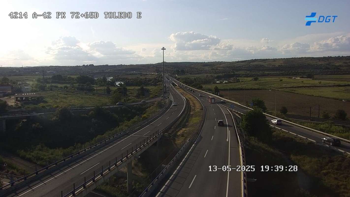 Obras en la A-42 a las puertas de Toledo.