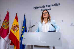 La consejera portavoz el Gobierno de Castilla-La Mancha, Esther Padilla. Foto: EFE/Ángeles Visdómine