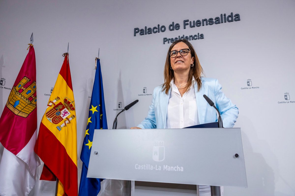 La consejera portavoz el Gobierno de Castilla-La Mancha, Esther Padilla. Foto: EFE/Ángeles Visdómine