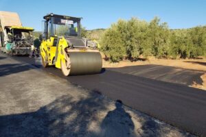 Imagen de archivo de unas obras en una carretera de Ciudad Real
