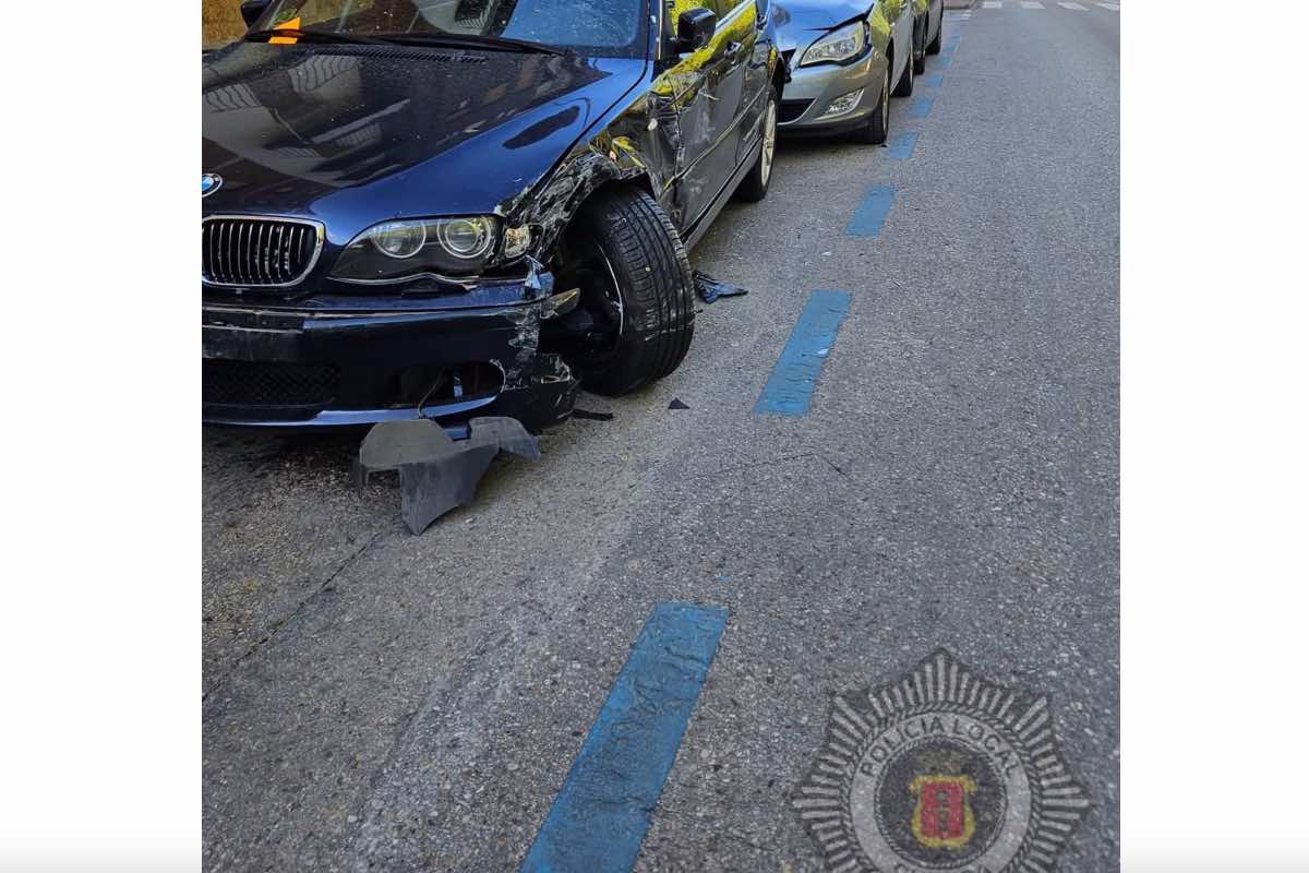 Foto del accidente de tráfico en Cuenca. Foto: Policía Local de Cuenca