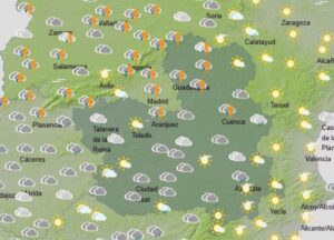 Este es el mapa de la Aemet para el domingo en CLM.