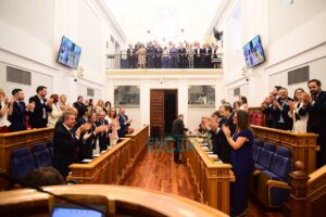 Aprobación del Estatuto de Castilla-La Mancha en las Cortes regionales. Foto: ENCLM