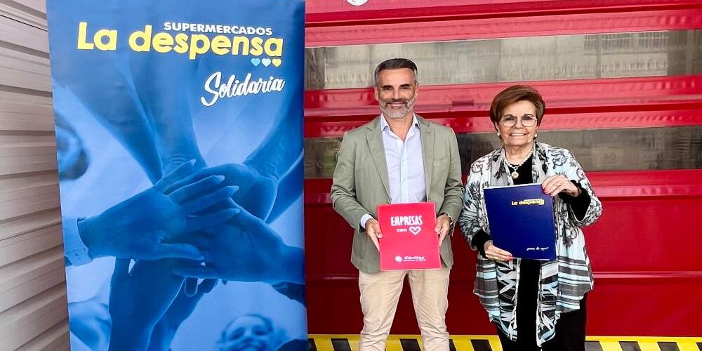 Luis Aznal, director de Comunicación y Responsabilidad Social Corporativa de La Despensa Supermercados y Marisa Martínez, responsable del programa Empresas con Corazón.