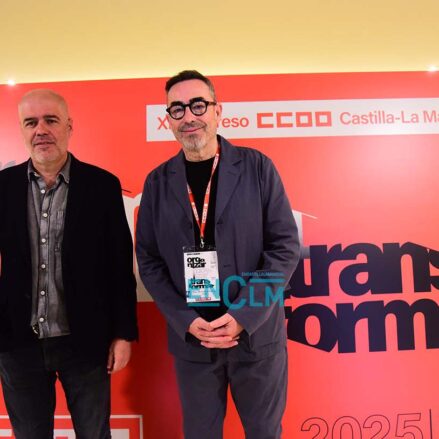 Unai Sordo y Paco de la Rosa en el XI Congreso de CCOO Castilla-La Mancha.