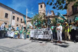 Foto de la protesta de CSIF este martes en Toledo