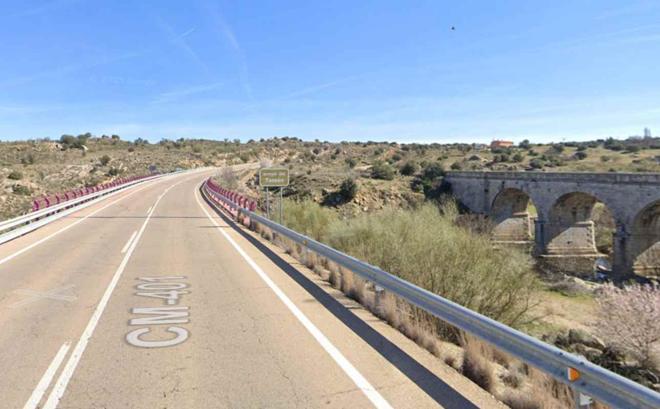 La zona donde se ha producido el accidente en la CM-401.