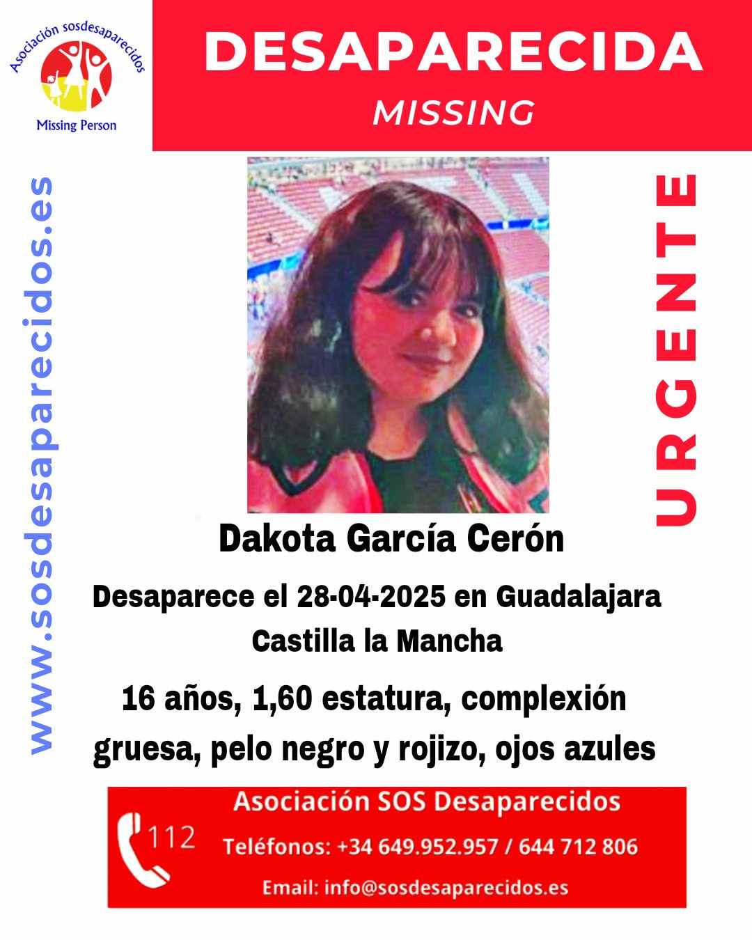 Ficha SOS Desaparecidos Dakota