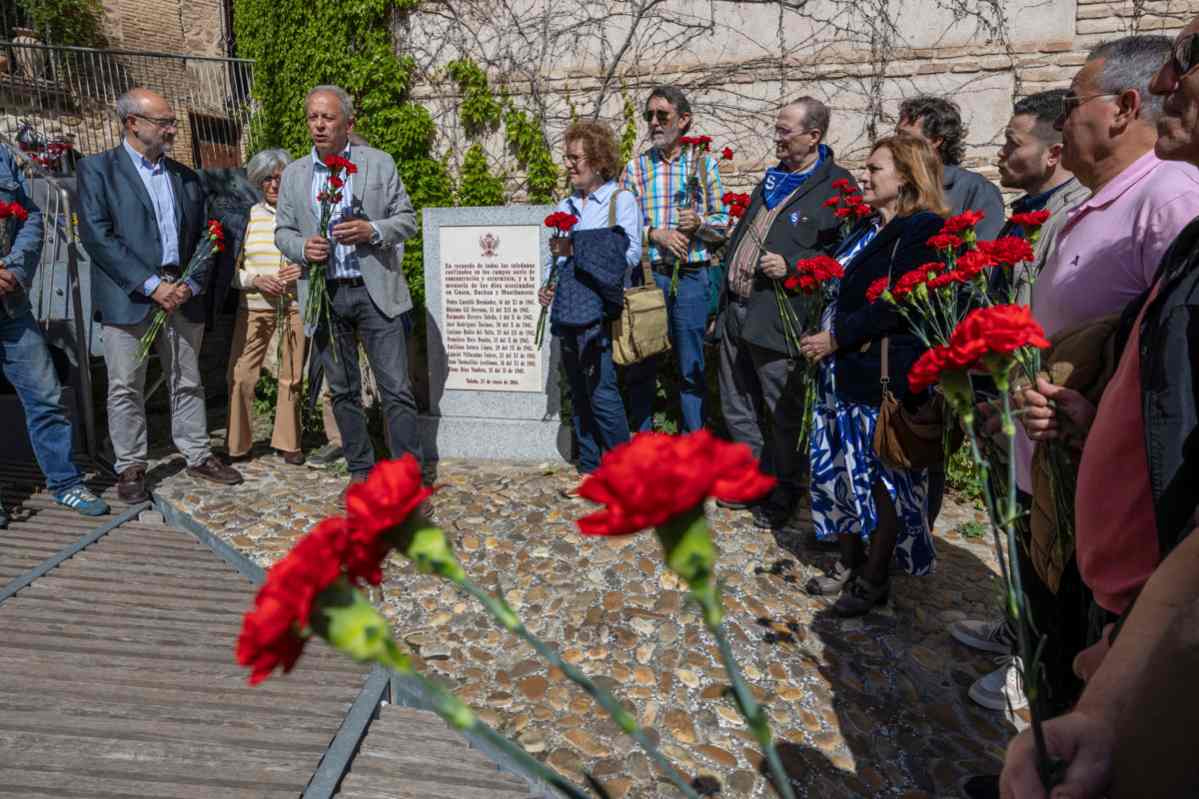 Homenaje en Toledo en conmemoración de los españoles deportados y fallecidos en campos de concentración nazis. Imagen: EFE/Ángeles Visdómine.