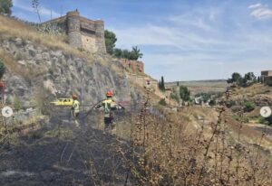 Incendio en el casco histórico de Toledo.