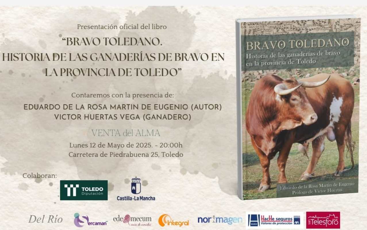 Cartel de la presentación del libro sobre las ganaderías toledanas.
