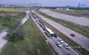 Imagen de la cámara de la DGT en la A-4 a su paso por Madridejos