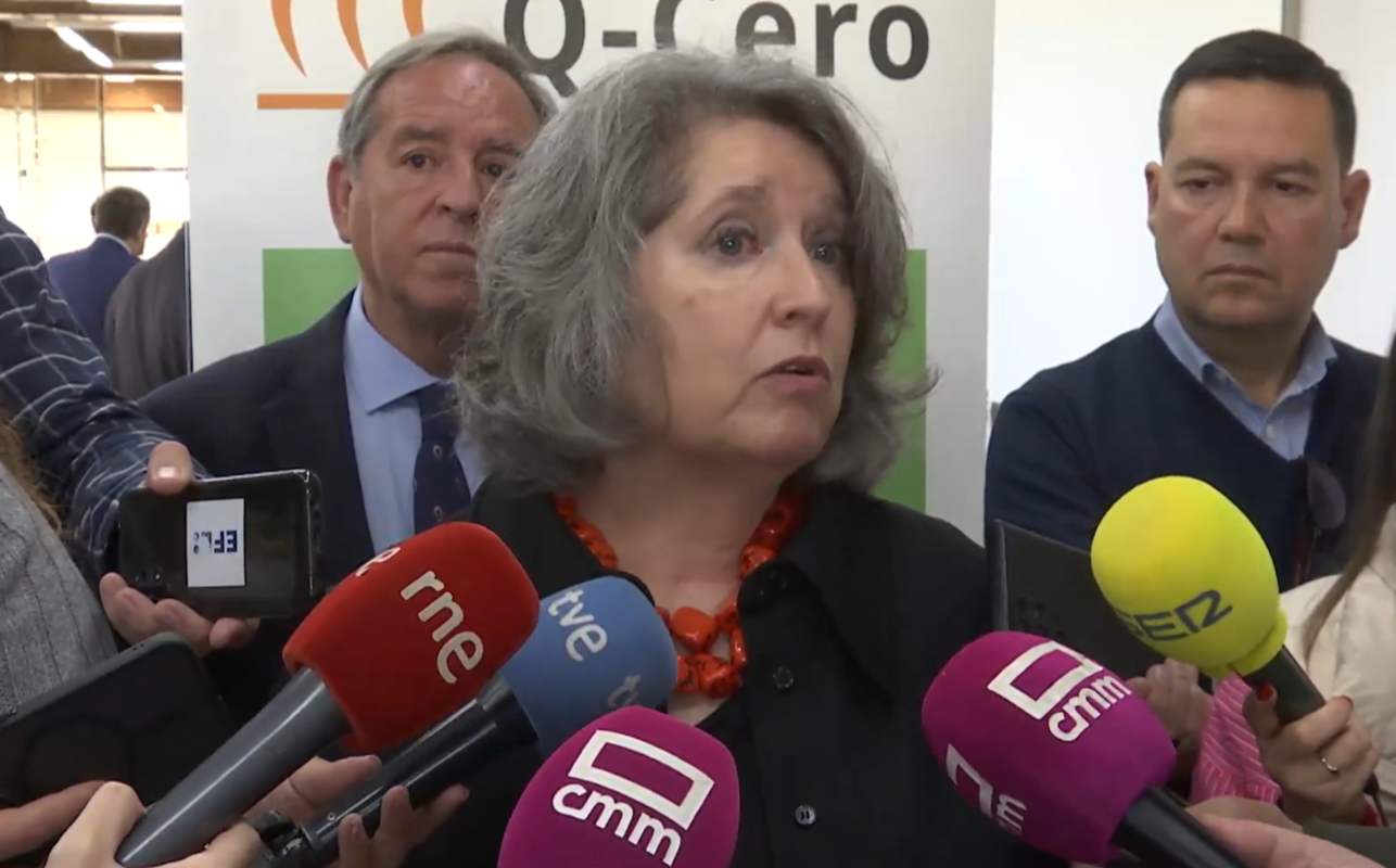 La consejera de Desarrollo Sostenible, Mercedes Gómez, en declaraciones a los medios en Toledo.