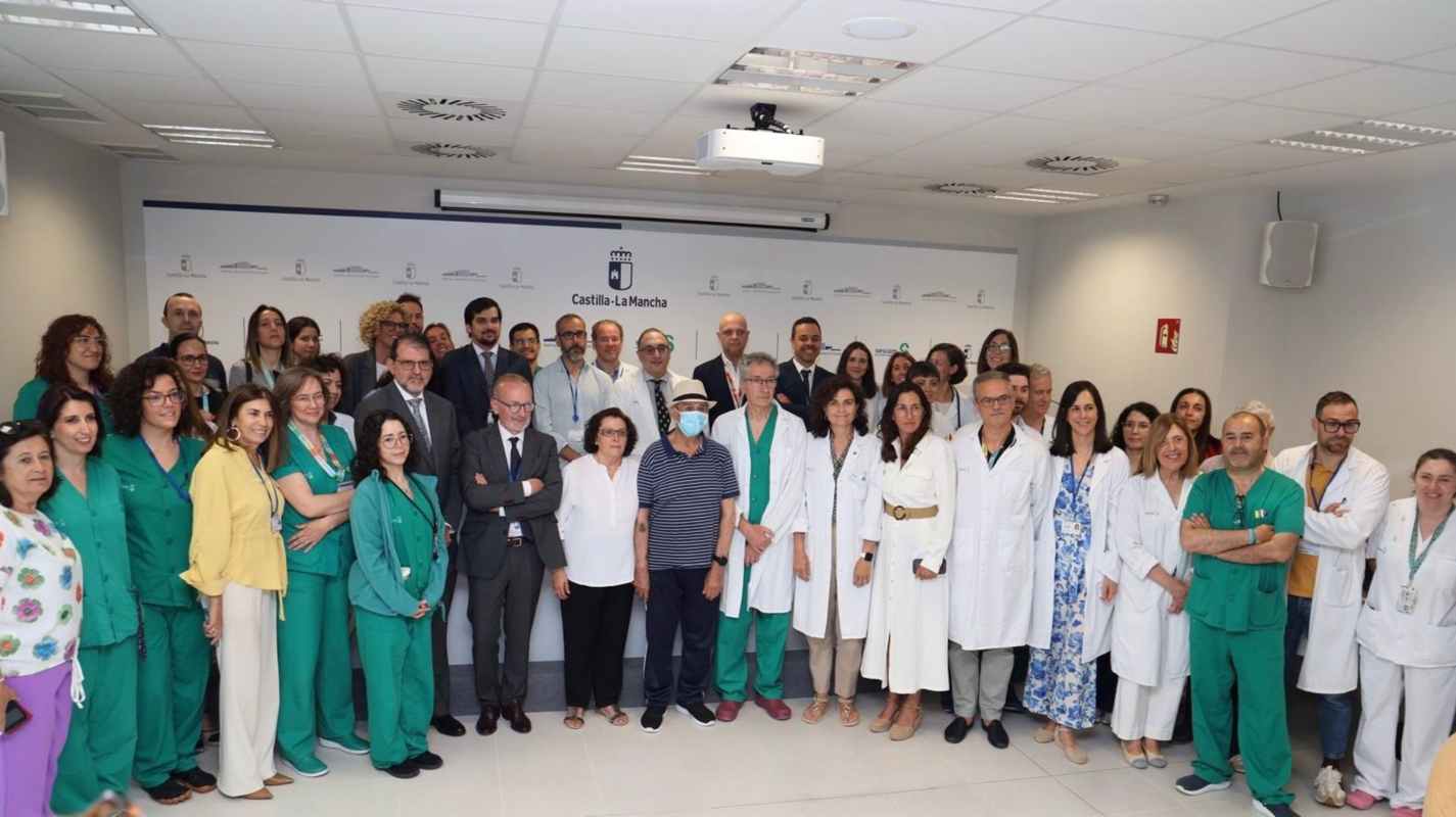 Francisco, el paciente que recibe el primer trasplannte hepático que se ha hecho en el Hospital Universitario de Toledo.