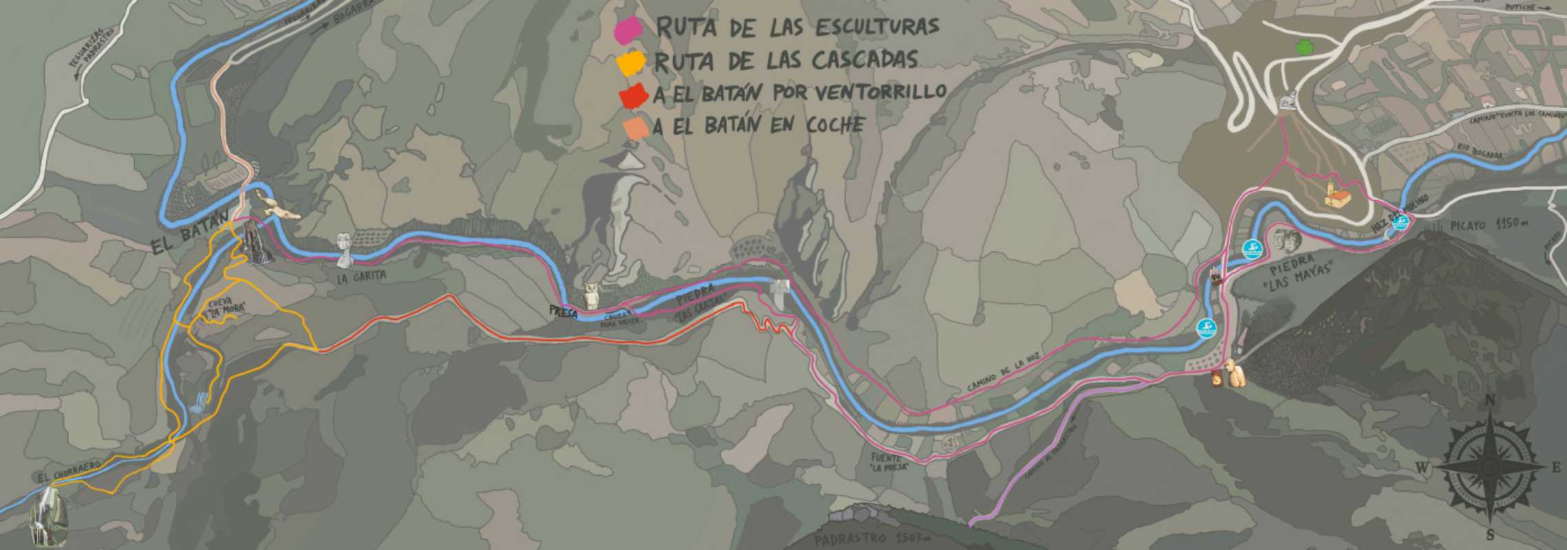 Mapas de las rutas.