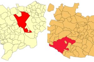 Términos municipales de Albacete (izquierda) y Almodóvar del Campo.